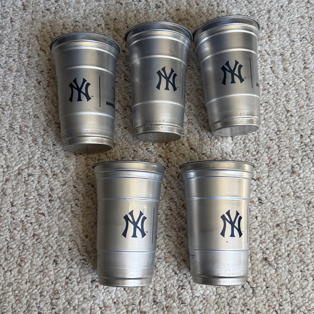 New York Yankees Ball aluminum drinking cup station 2024 authentic rare used